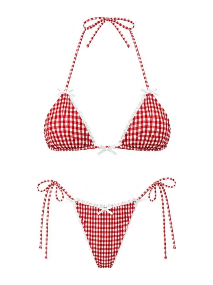 Classic Red Gingham bikini, limited edition by Bali-Lú