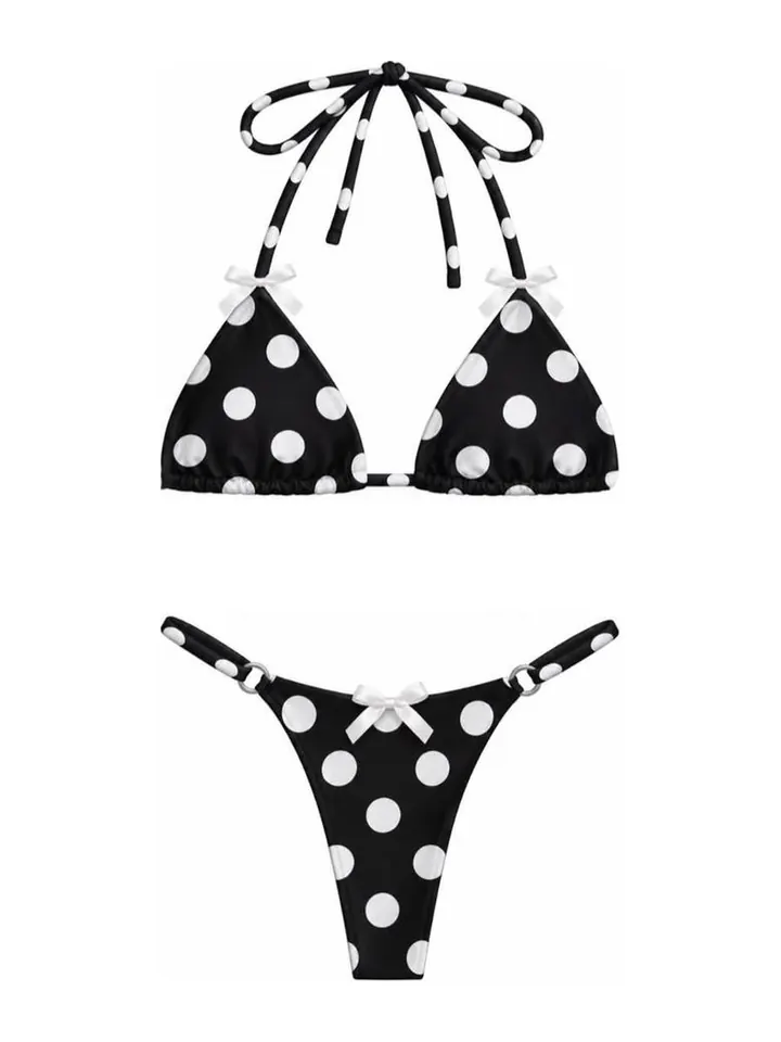 Noir Polka bikini, limited edition by Bali-Lú