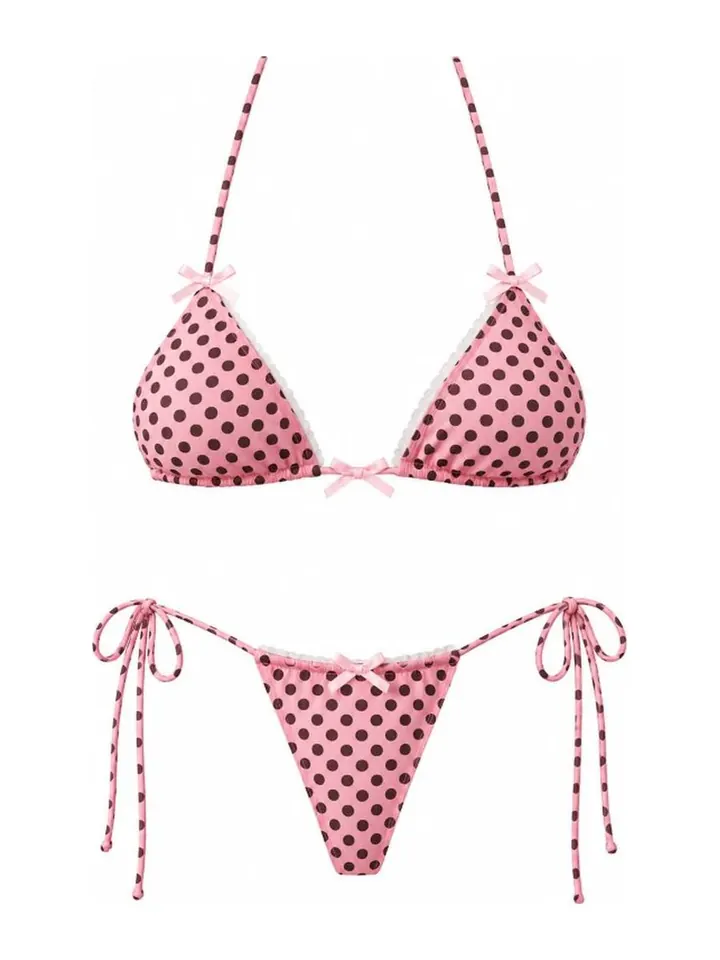 Polka Dots Pink bikini, limited edition by Bali-Lú
